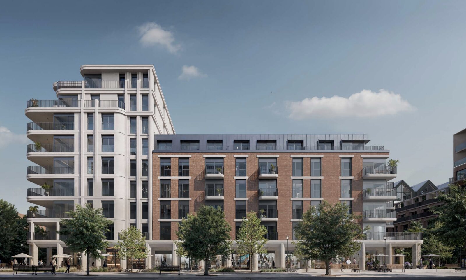 Street view of Club Residences on the Andrejsala Peninsula