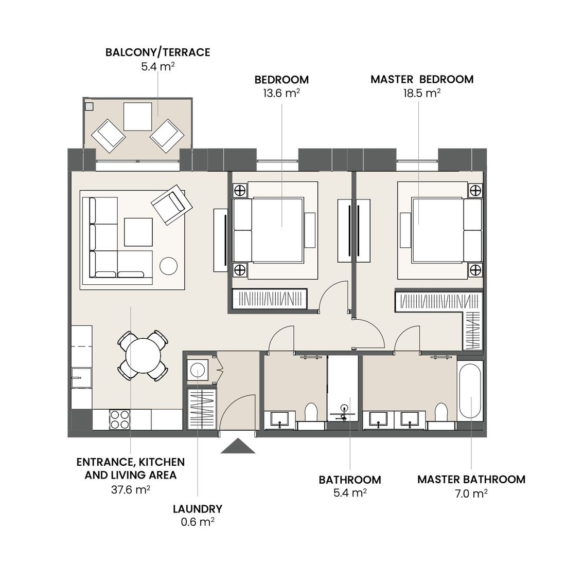 Type D · 2 Bedroom