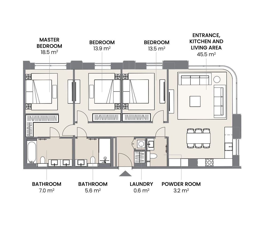 Type I · 3 Bedroom