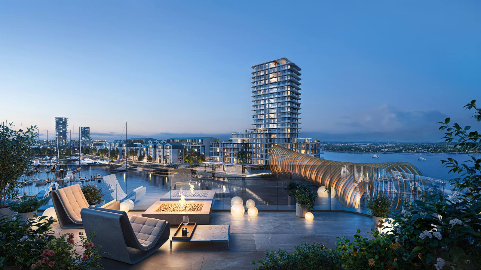 Rooftop Terrace · Marina View